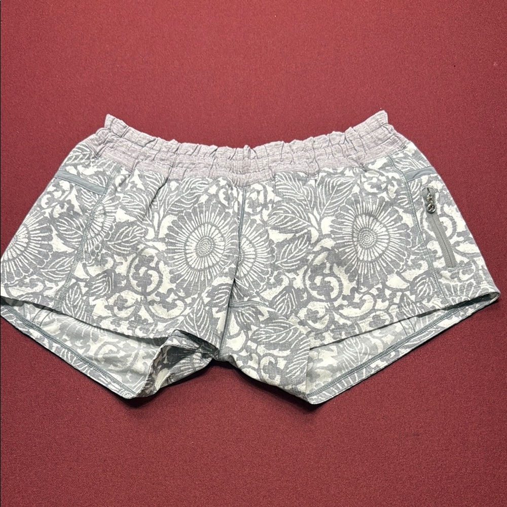 Lululemon Athletica Gray and White Athletic Shorts